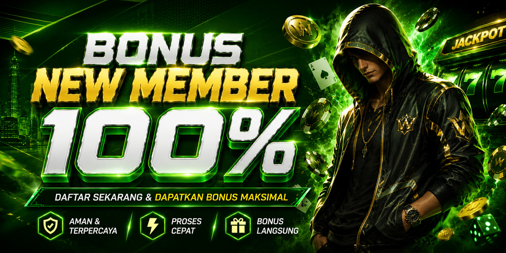 BONUS NEW MEMBER 100%